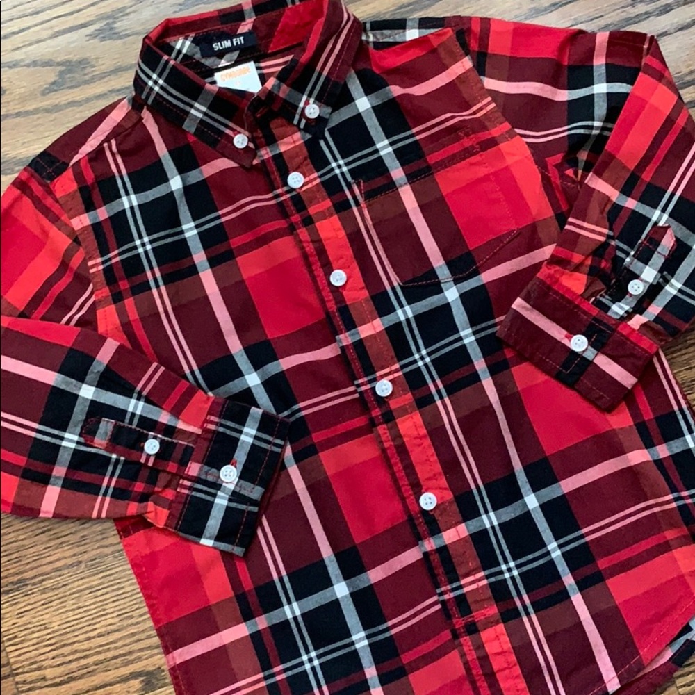 Gymboree Red Plaid Button Down